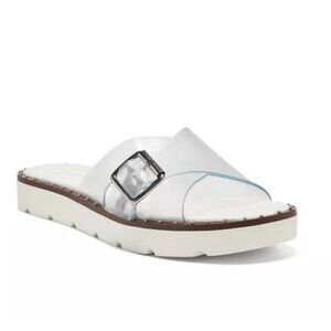Jessica Simpson Maritah white clear 9.5 slide sandals